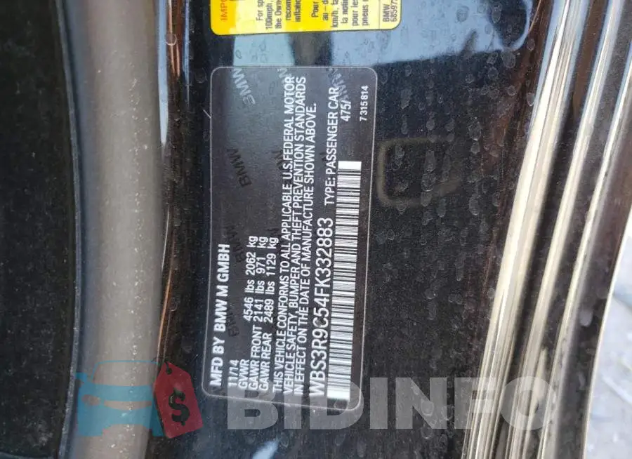 WBS3R9C54FK332883 Photo# 12