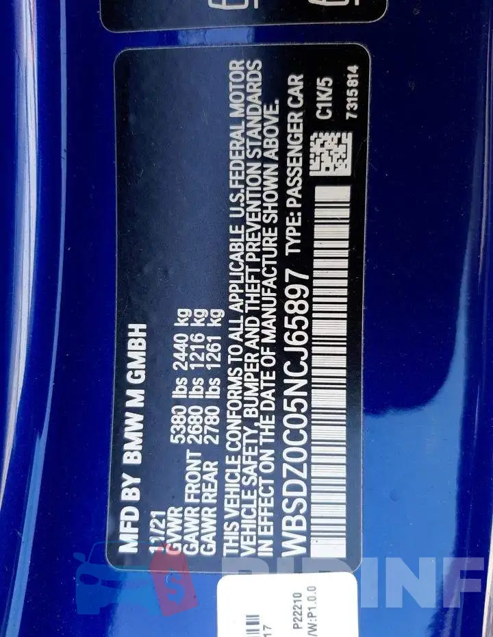 WBSDZ0C05NCJ65897 Photo# 13