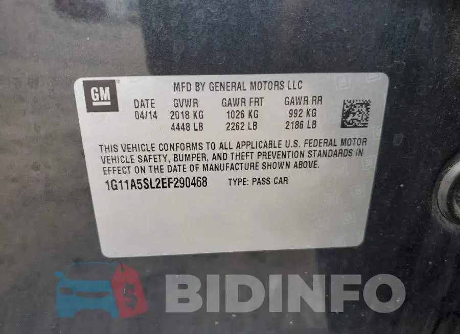 1G11A5SL2EF290468 Photo# 12