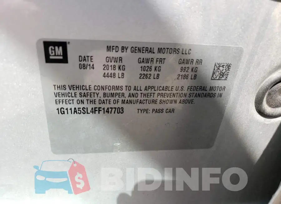 1G11A5SL4FF147703 Photo# 12