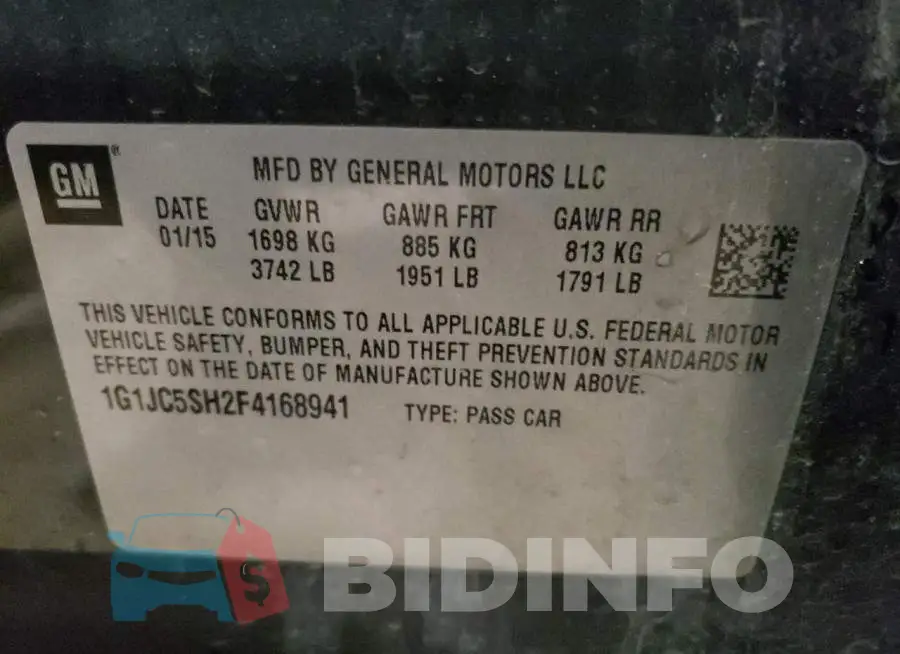1G1JC5SH2F4168941 Photo# 12