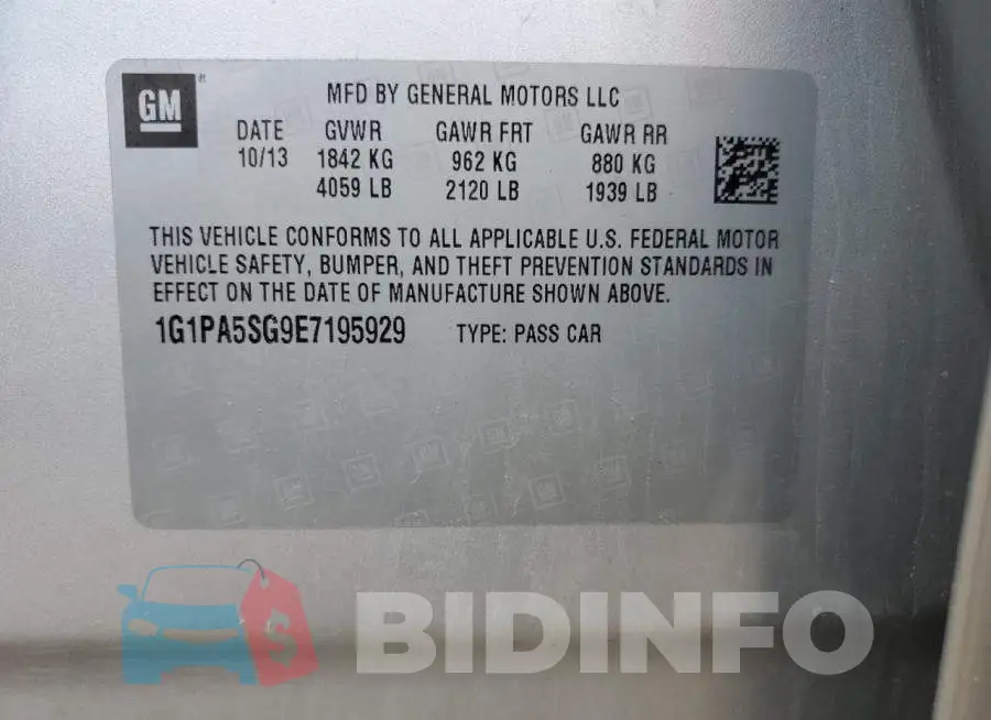 1G1PA5SG9E7195929 Photo# 12