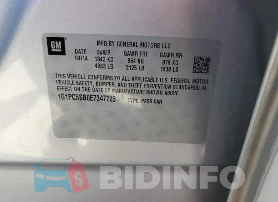 1G1PC5SB0E7347725 Photo# 12