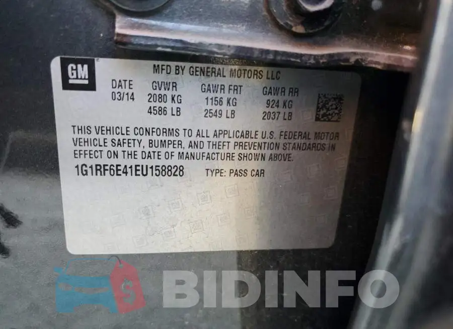 1G1RF6E41EU158828 Photo# 12