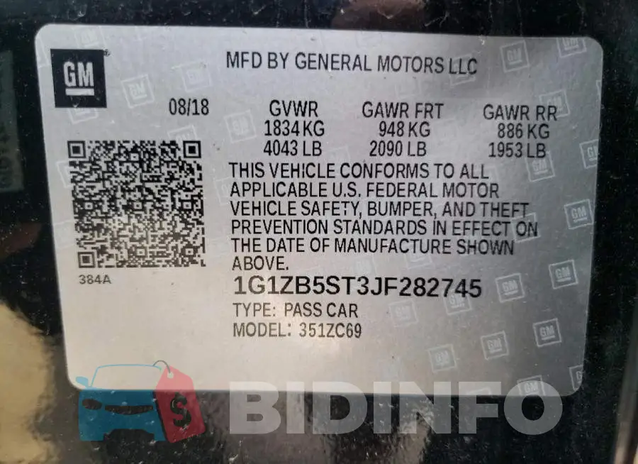 1G1ZB5ST3JF282745 Photo# 12