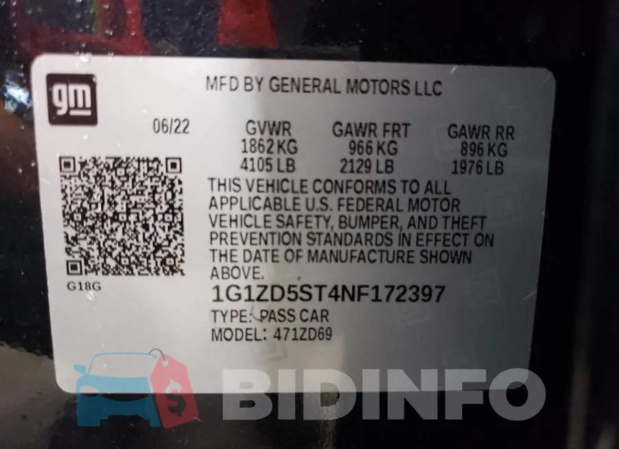 1G1ZD5ST4NF172397 Photo# 13