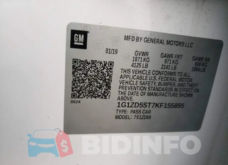 1G1ZD5ST7KF155895 Photo# 12