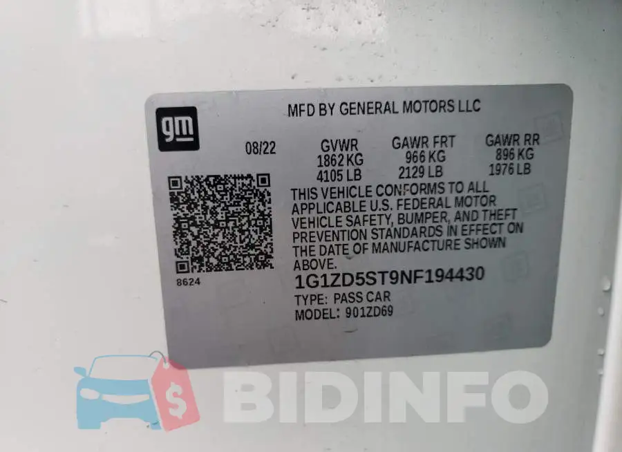 1G1ZD5ST9NF194430 Photo# 13