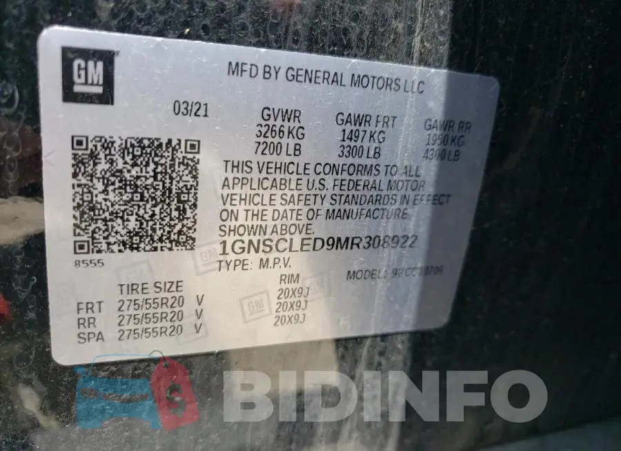 1GNSCLED9MR308922 Photo# 14