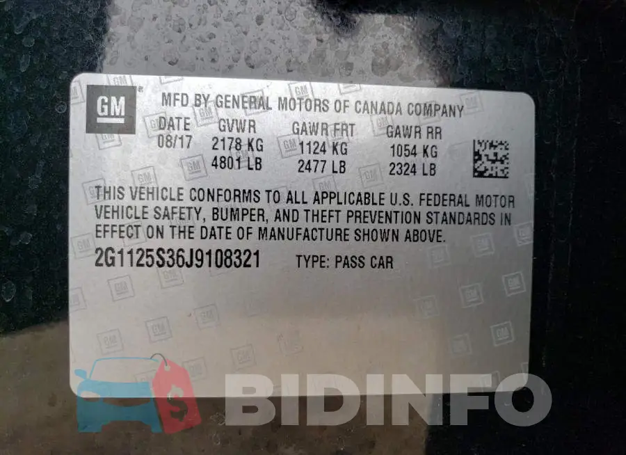 2G1125S36J9108321 Photo# 12