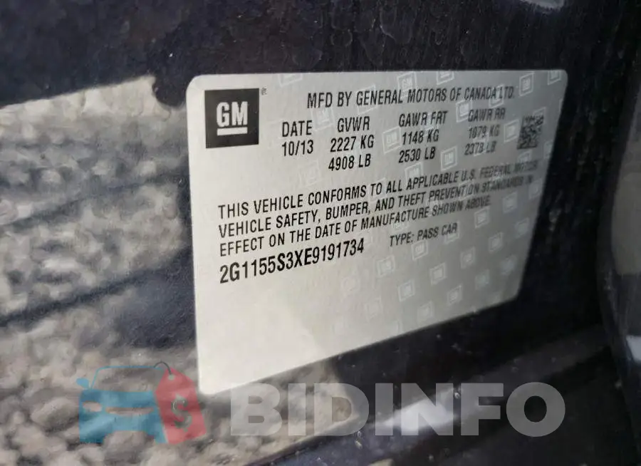 2G1155S3XE9191734 Photo# 12