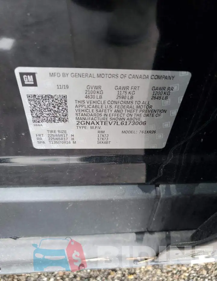 2GNAXTEV7L6173006 Photo# 12