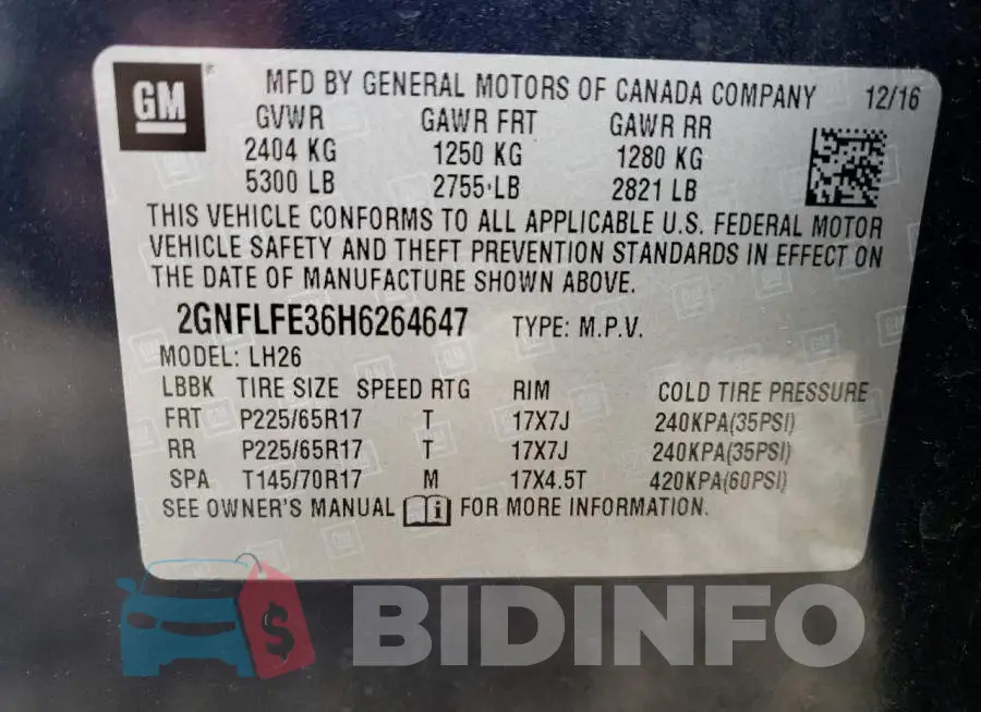 2GNFLFE36H6264647 Photo# 14