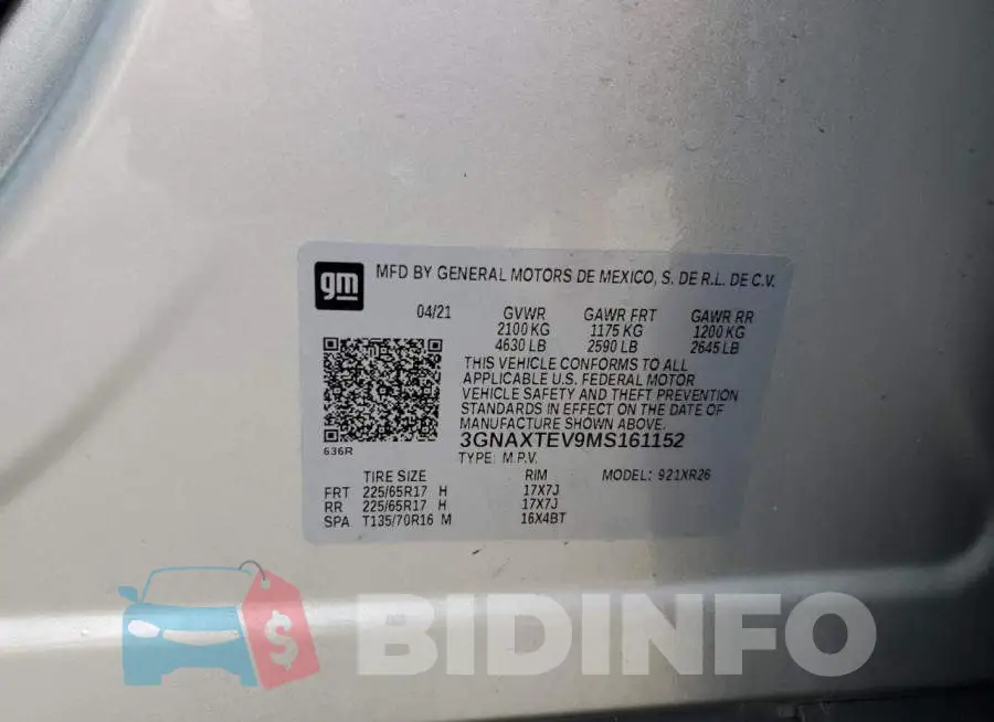 3GNAXTEV9MS161152 Photo# 13