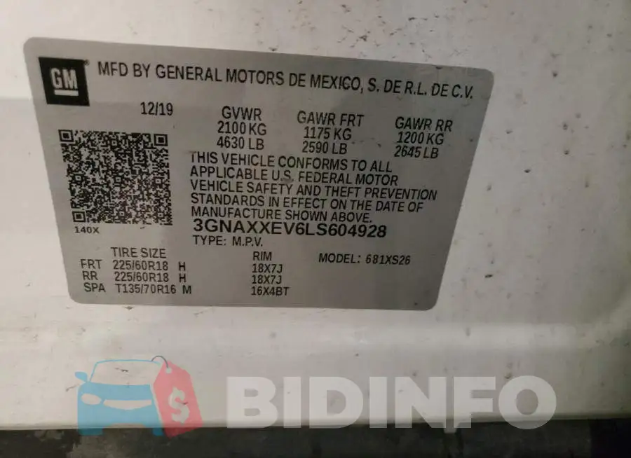 3GNAXXEV6LS604928 Photo# 13