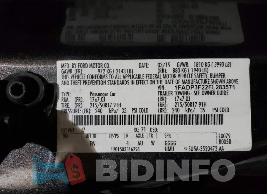1FADP3F22FL283571 Photo# 12
