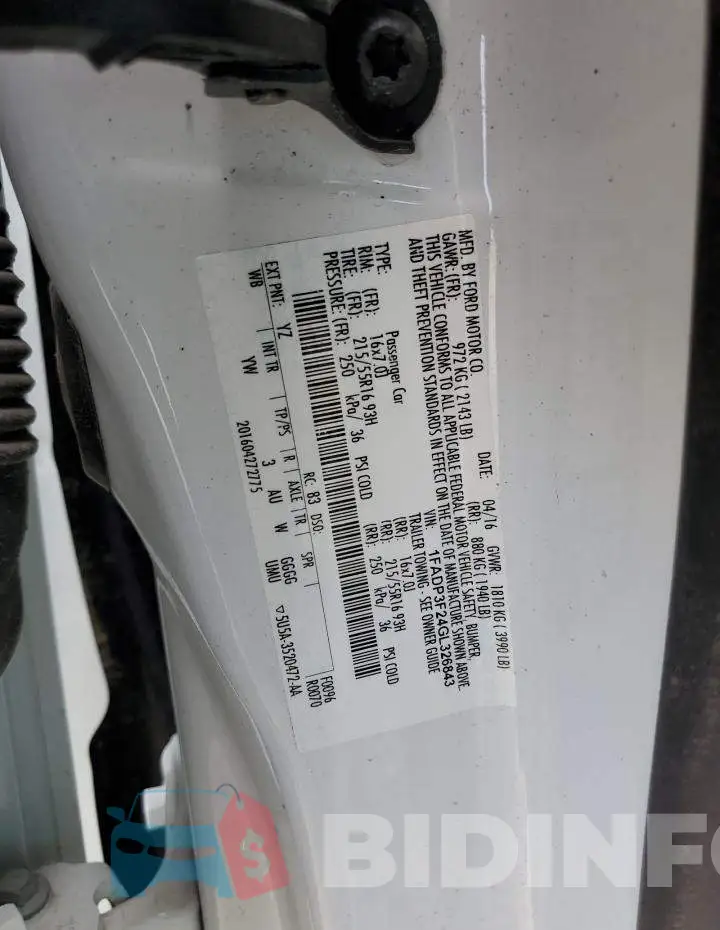 1FADP3F24GL326843 Photo# 12
