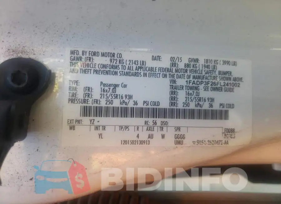 1FADP3F26FL241002 Photo# 13