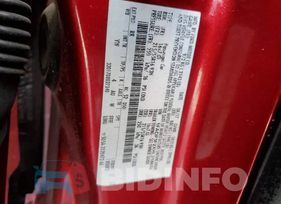 1FADP3F2XHL318618 Photo# 12