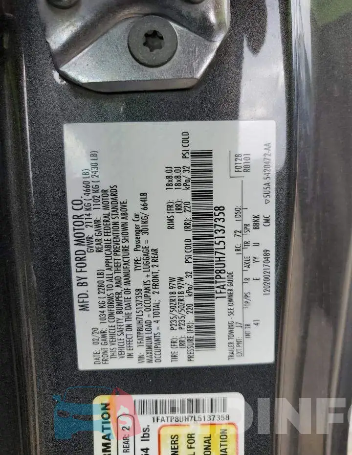 1FATP8UH7L5137358 Photo# 12