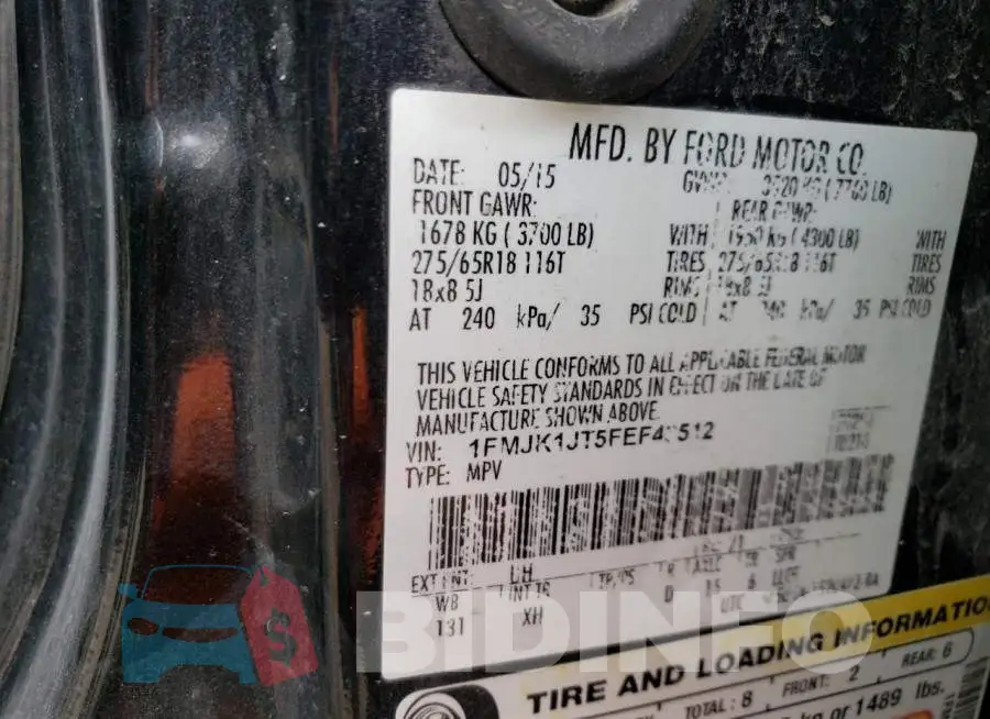 1FMJK1JT5FEF43512 Photo# 13