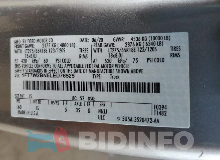 1FT7W2BN5LED76525 Photo# 13