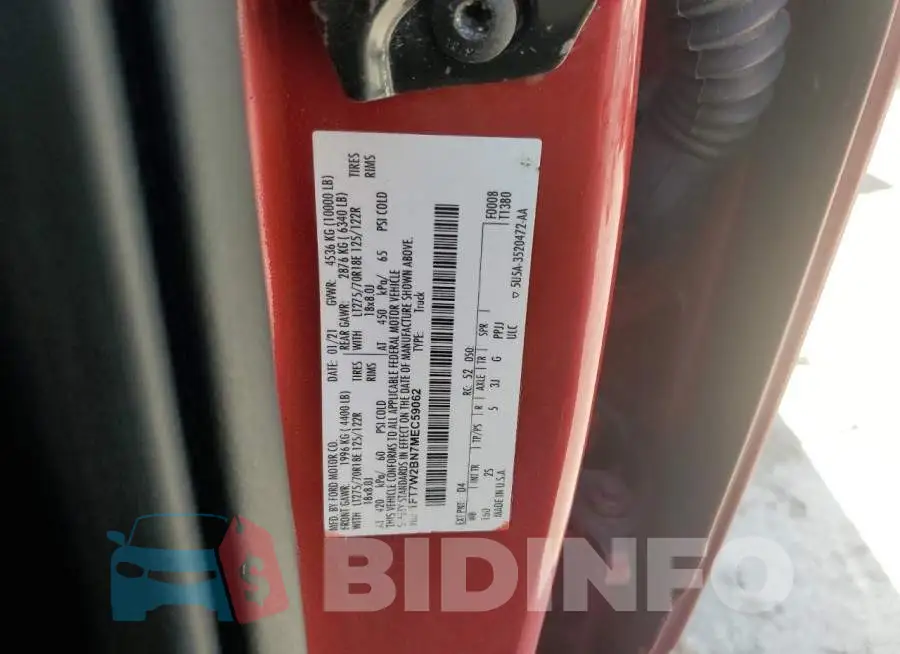 1FT7W2BN7MEC59062 Photo# 13