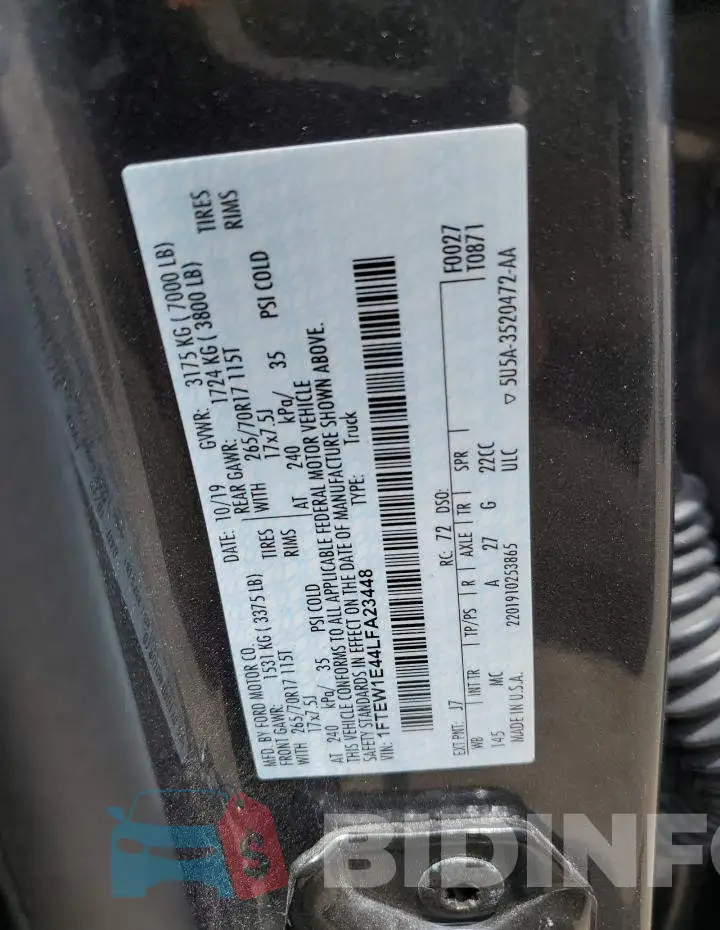 1FTEW1E44LFA23448 Photo# 12