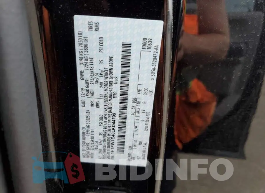 1FTFW1E40LKD44799 Photo# 12