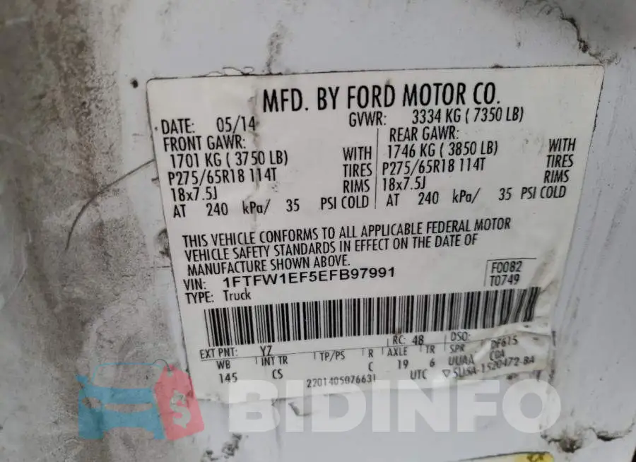 1FTFW1EF5EFB97991 Photo# 12