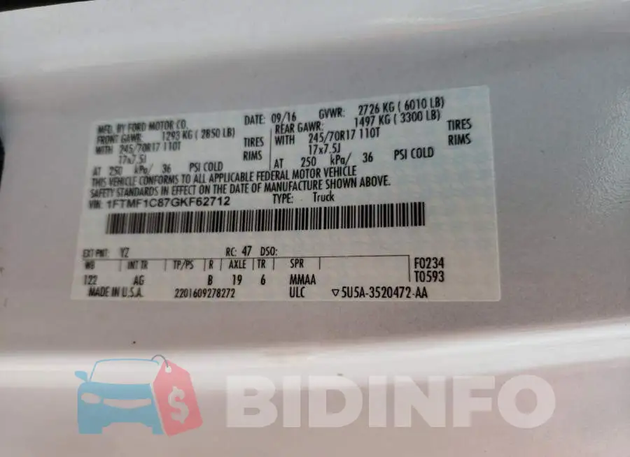 1FTMF1C87GKF62712 Photo# 12