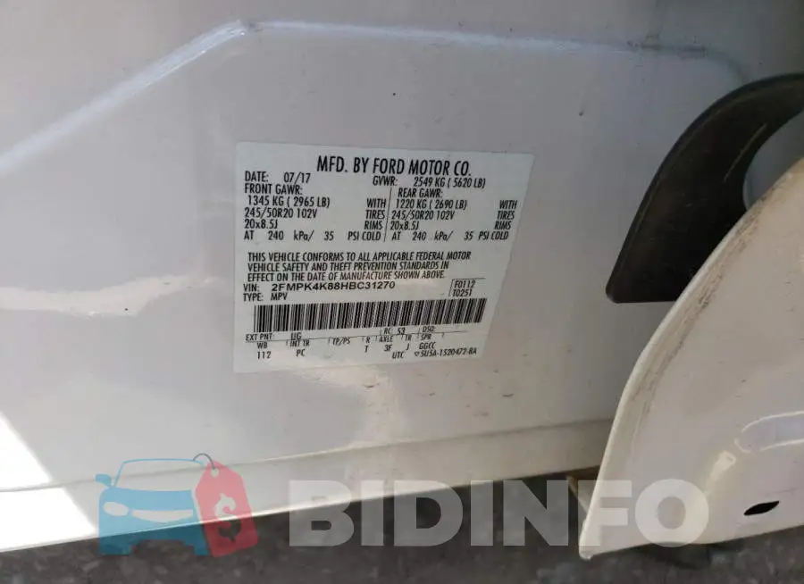 2FMPK4K88HBC31270 Photo# 14