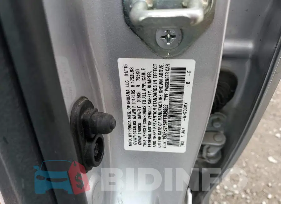 19XFB2F59FE039852 Photo# 11