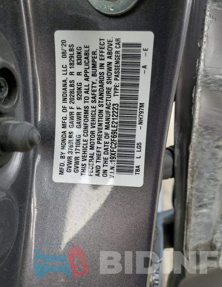 19XFC2F69LE212223 Photo# 12