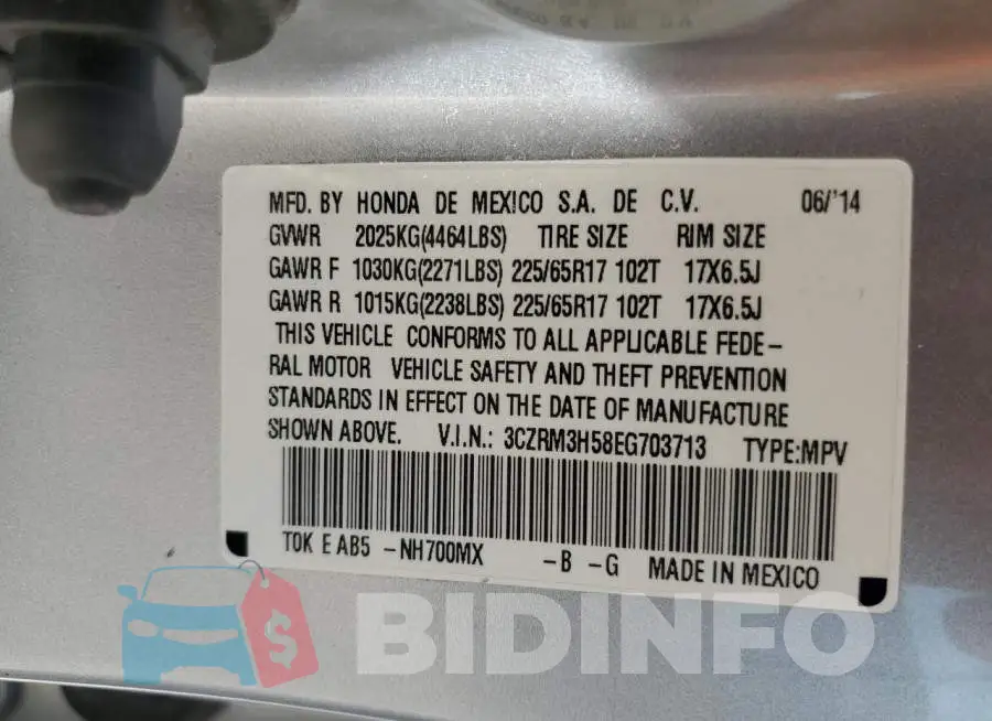 3CZRM3H58EG703713 Photo# 13