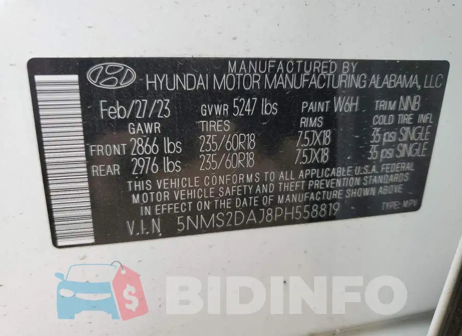 5NMS2DAJ8PH558819 Photo# 13