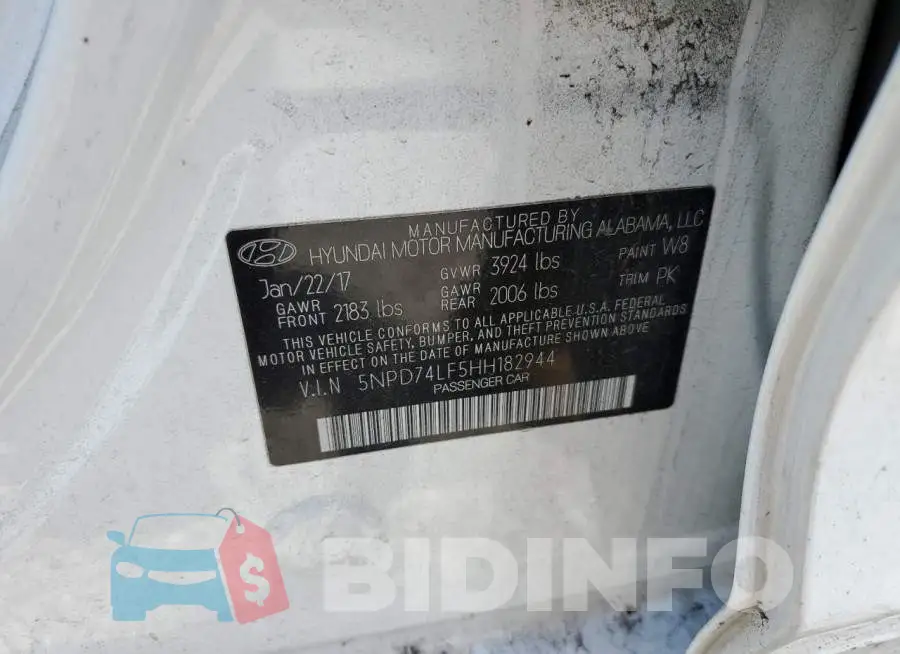 5NPD74LF5HH182944 Photo# 12