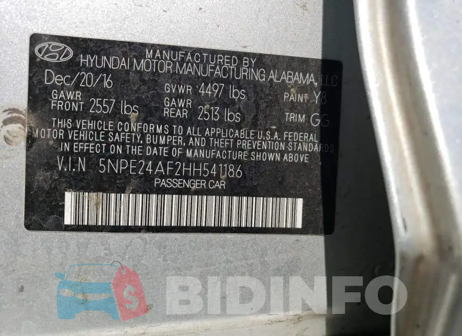 5NPE24AF2HH541186 Photo# 12