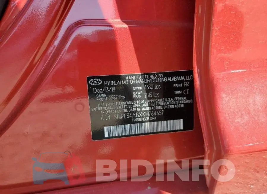 5NPE34ABXKH764657 Photo# 12