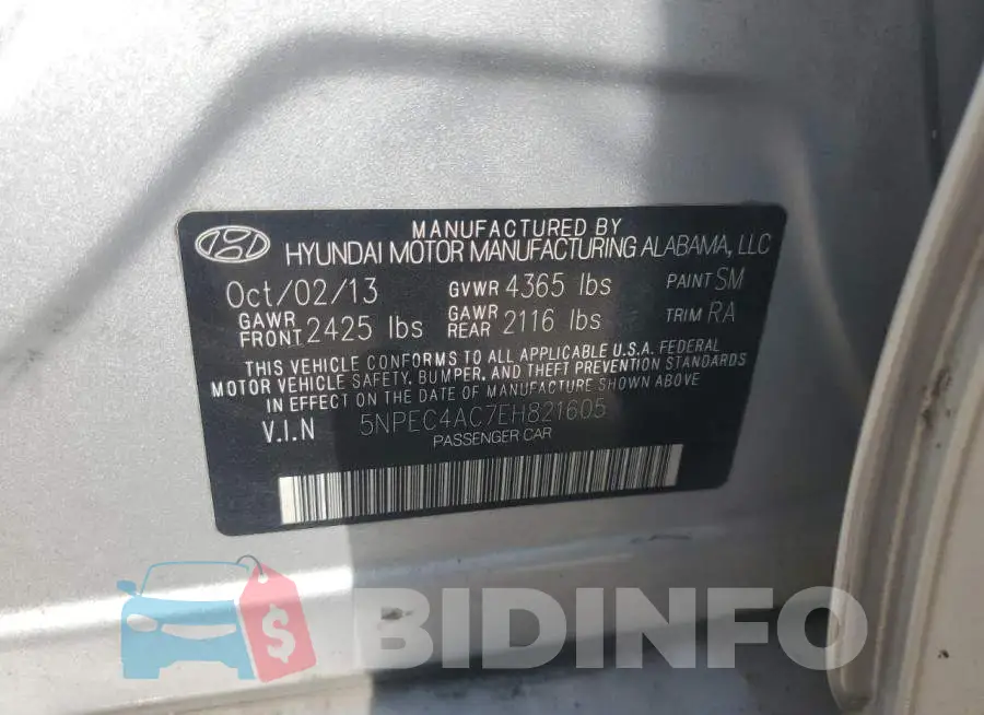 5NPEC4AC7EH821605 Photo# 12