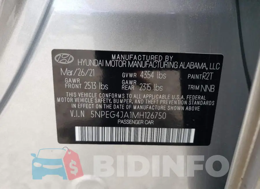 5NPEG4JA1MH126750 Photo# 12