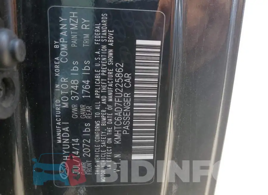 KMHTC6AD7FU225862 Photo# 12