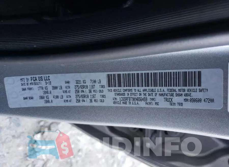 1C6SRFBT9KN656459 Photo# 12