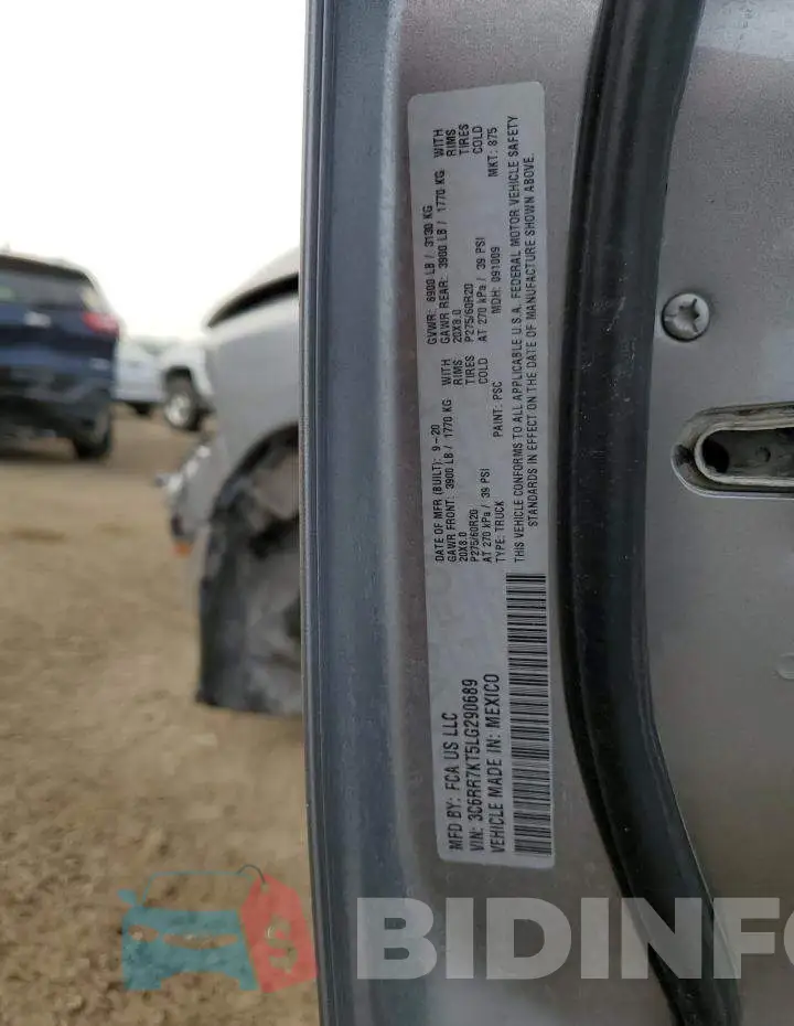 3C6RR7KT5LG290689 Photo# 13