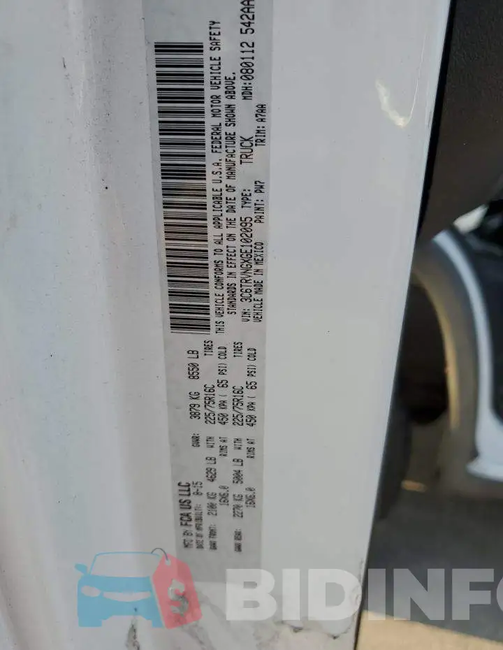 3C6TRVNGXGE102095 Photo# 13