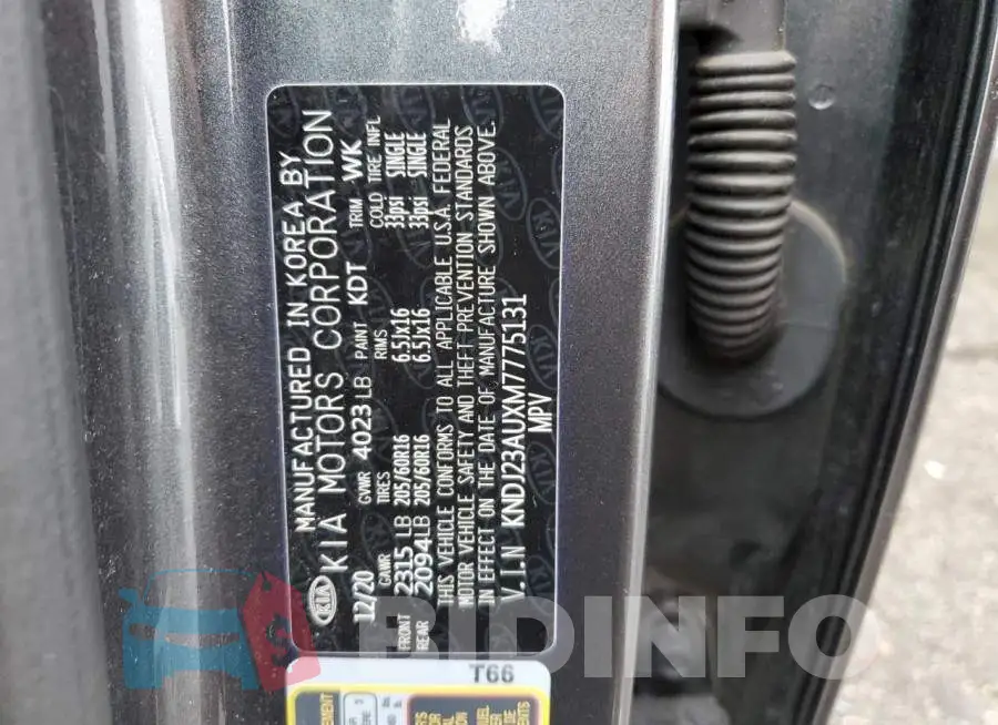 KNDJ23AUXM7775131 Photo# 13