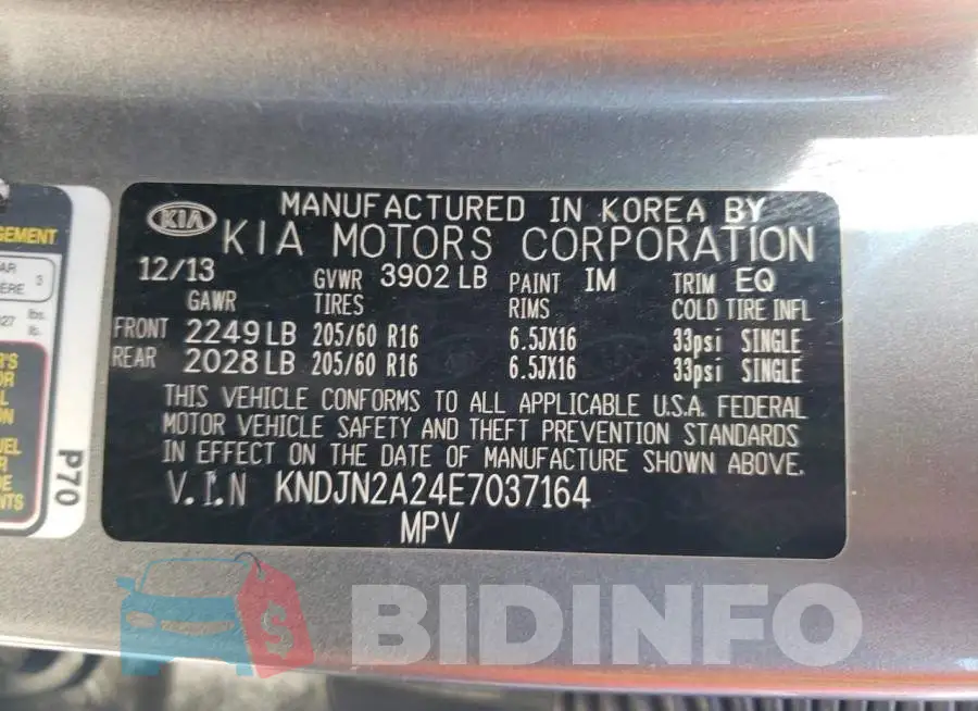 KNDJN2A24E7037164 Photo# 12