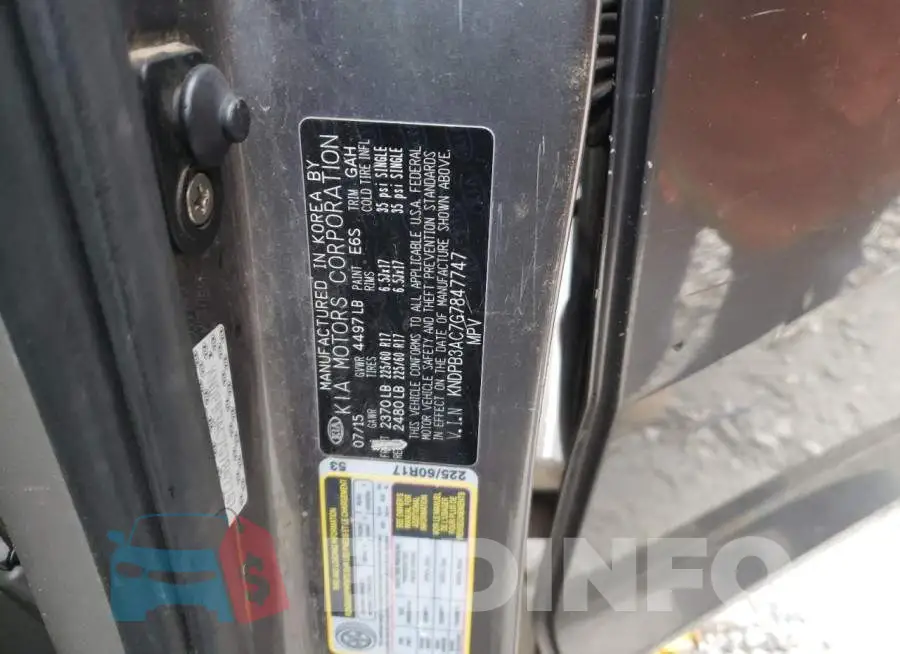 KNDPB3AC7G7847747 Photo# 12