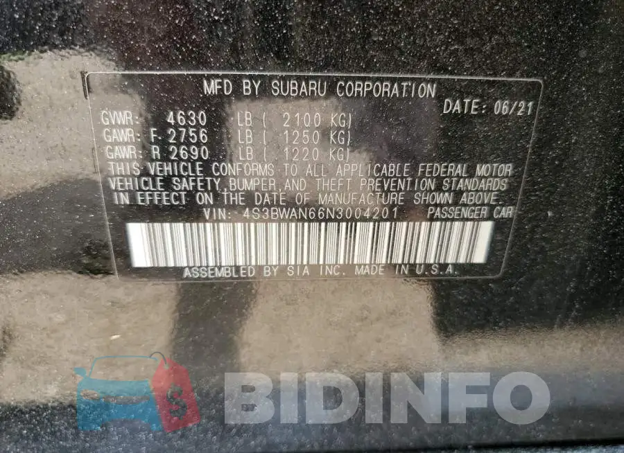 4S3BWAN66N3004201 Photo# 13