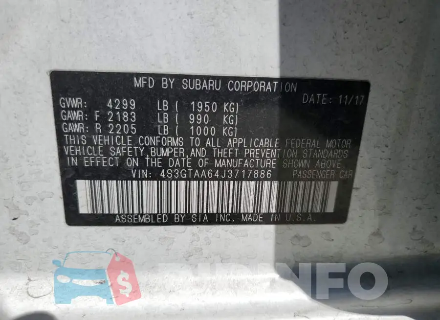 4S3GTAA64J3717886 Photo# 13